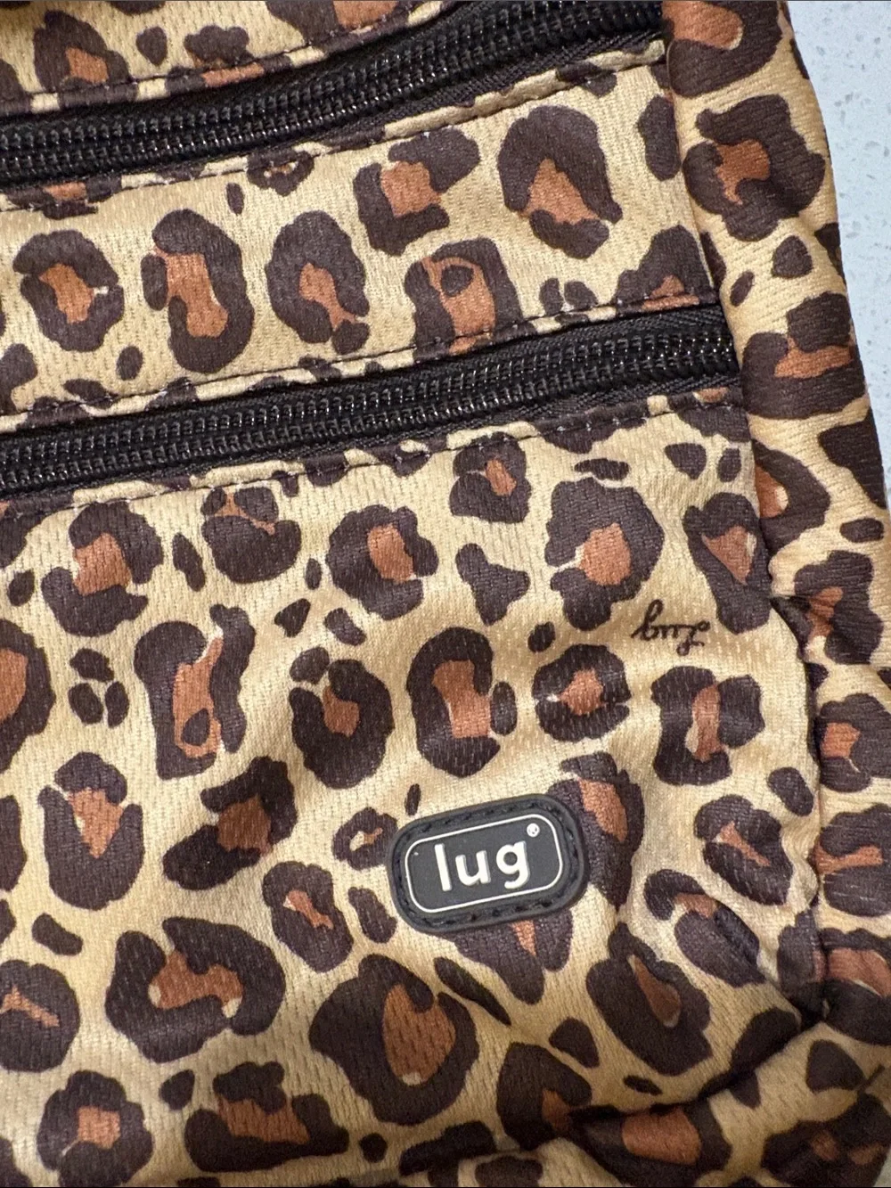 lug Leopard-Print Crossbody Bag in Brown and Tan